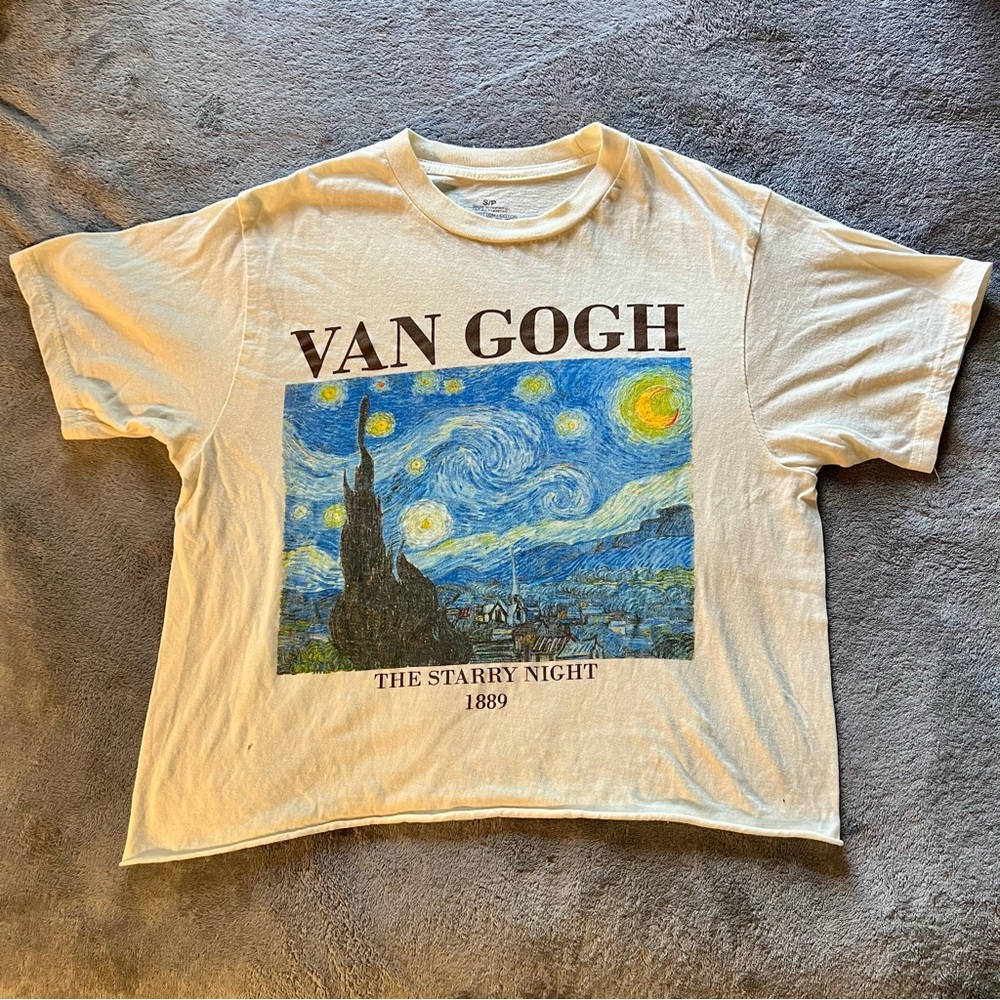 Van Gogh Cropped T-Shirt - Size Small